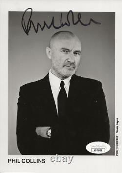 Phil Collins REAL hand SIGNED 5x7 Photo JSA COA Autographed Genesis
