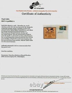 Postage Stamp Designer Paul Calle Hand Signed FDC Dated 1971 JG Autographs COA