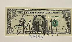 President Donald Trump Autographed Hand Signed One Dollar Bill Currency COA