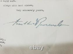 President Franklin D. Roosevelt hand signed 1944 Official White House Letter