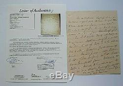 President Martin Van Buren Als As President Written In His Hand Not Signed Coa