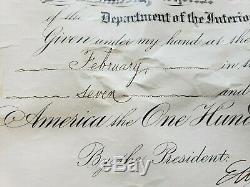 President Theodore Roosevelt BOLDLY HAND SIGNED 1907 Presidential appointment