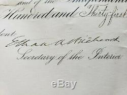 President Theodore Roosevelt BOLDLY HAND SIGNED 1907 Presidential appointment