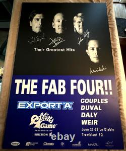 Pro Golf Hand Signed Autographs F. Couples J. Daly D. Duval M. Weir 1999 Posterboard