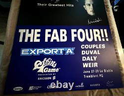 Pro Golf Hand Signed Autographs F. Couples J. Daly D. Duval M. Weir 1999 Posterboard