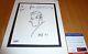 Psa/dna Art Carney Rare Hand Drawn Artwork Autographed-signed With Me A12156