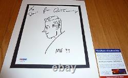 Psa/dna Art Carney Rare Hand Drawn Artwork Autographed-signed With Me A12156