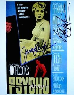 Psycho Hand Signed Autographs Janet Leigh Anthony Perkins Photo Poster Promo COA