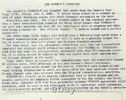 RARE! 1969 THE PIONEER 9 PROJECT NASA Scientists Hand Signed Autographs