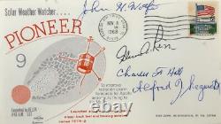 RARE! 1969 THE PIONEER 9 PROJECT NASA Scientists Hand Signed Autographs