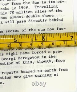 RARE! 1969 THE PIONEER 9 PROJECT NASA Scientists Hand Signed Autographs