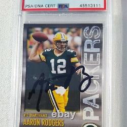 RARE/2014 Aaron Rodgers HAND SIGNED Police #3 PSA/DNA Autograph MVP 2022