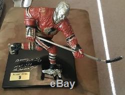 RARE BOBBY HULL HAND SIGNED Autographed Statue Golden Jet PHOTO PROOF STADIUM