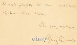 RARE! Danish Scholar Georg Brandes Hand Signed Album Page JG Autographs COA