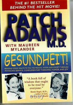 RARE! Gesundheit Patch Adams Hands Signed Book Clinic Used Clown Nose