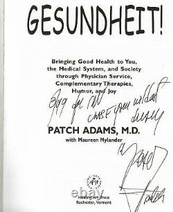 RARE! Gesundheit Patch Adams Hands Signed Book Clinic Used Clown Nose