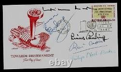 RARE! Nobel Laureates Hand Signed (X5) FDC Dated 1967 JG Autographs COA