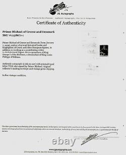 RARE! Prince Michael of Greece and Denmark Hand Signed TLS JG Autographs COA