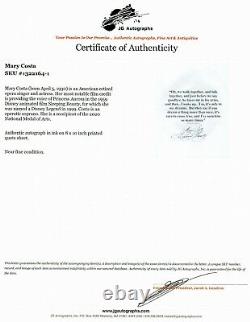 RARE! Sleeping Beauty Mary Costa Hand Signed Quote Sheet JG Autographs COA