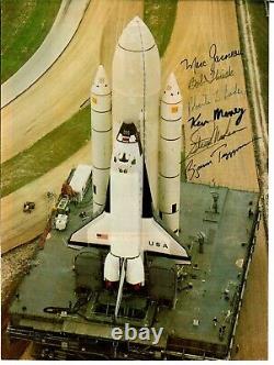 RARE! Space Shuttle Crew Hand Signed (X6) Magazine Photo COA