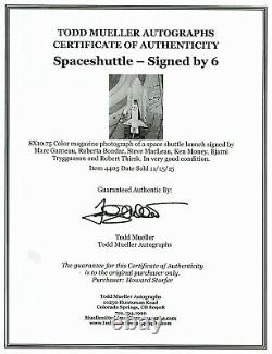 RARE! Space Shuttle Crew Hand Signed (X6) Magazine Photo COA