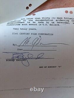 ROBERT ENGLUND Hand Signed Autographed CONTRACT WithCOA