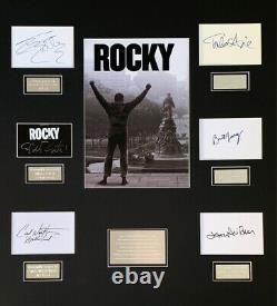 ROCKY Sylvester Stallone hand signed mounted frame