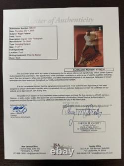 ROGER FEDERER HAND SIGNED 4x6 COLOR PHOTO JSA PSA AUTHENTICATED