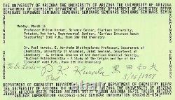 Radiochemistry Pioneer Paul Kuroda Hand Signed Announcement Dated 1987