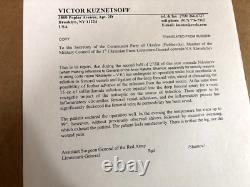 Rare Hand Signed Als-from Shamov-surgeon General To Nikta Khrushchev 1944