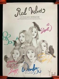 Red Velvet autographed Ice Cream Cake Promotional Poster hand-signed