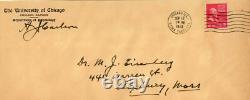 Renowned Psychologist Dr Anton Julius Hand Signed Envelope COA