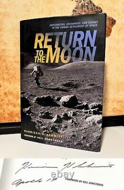 Return To The Moon HAND SIGNED by Harrison Schmitt Apollo 17 Astronaut Autograph