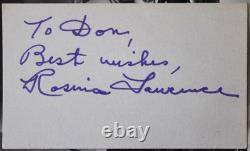 Rosina Lawrence Hand Signed Card