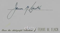 SEC Chairman James M. Landis Hand Signed 3X5 Card JG Autographs COA