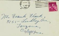 SEC Chairman James M. Landis Hand Signed 3X5 Card JG Autographs COA