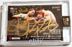 SHAWN PORTER SIGNED TOPPS NOW WBC CARD GVP-4A def DANNY GARCIA @ BARCLAYS 9/8/18