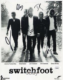SWITCHFOOT HAND SIGNED 8x10 GROUP PHOTO VERY RARE SIGNED BY ALL 5 JSA