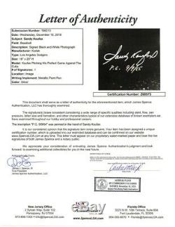 Sandy Koufax Hand Signed Autographed16X20 Photo Dodgers P. G. 9/9/65 JSA Letter