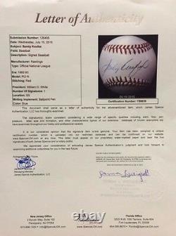 Sandy Koufax Hand Signed NL Baseball in case Brooklyn Dodgers mt Autograph JSA