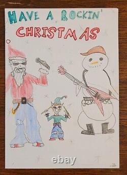 Scarlett Pomers Hand Drawing Autograph Christmas Card Reba Kyra Star Trek Signed