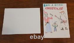 Scarlett Pomers Hand Drawing Autograph Christmas Card Reba Kyra Star Trek Signed