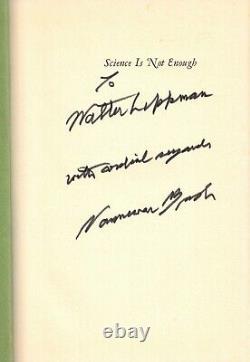 Science is Not Enough HAND SIGNED by Vannevar Bush! Manhattan Project! Autograph