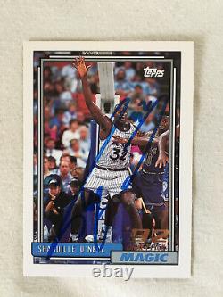 Shaquille O'Neal HOF HAND SIGNED 1992 Topps DRAFT PICK ROOKIE withCOA Very Rare