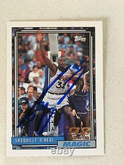 Shaquille O'Neal HOF HAND SIGNED 1992 Topps DRAFT PICK ROOKIE withCOA Very Rare