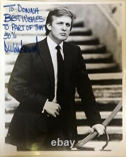 Sharpie Signature President Donald Trump Hand Signed Photo Autographed To Donna