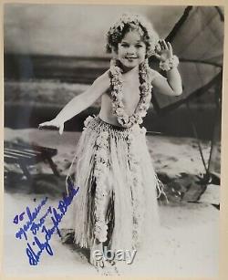 Shirley Temple Cute Hand Signed Autographed Bw Photo To Marlaina