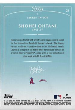 Shohei Ohtani 2022 Topps X Lauren Taylor Artist Auto Base Baseball Card In Hand