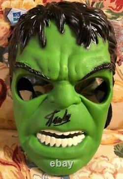 Stan Lee Hand Signed Autographed Incredible Hulk Mask with Excelsior & PSA COA