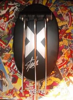 Stan Lee Hand Signed Metal Wolverine Claws X-men Plaque Hologram Coa Autograph